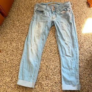 Arizona light wash 0 Capri jeans